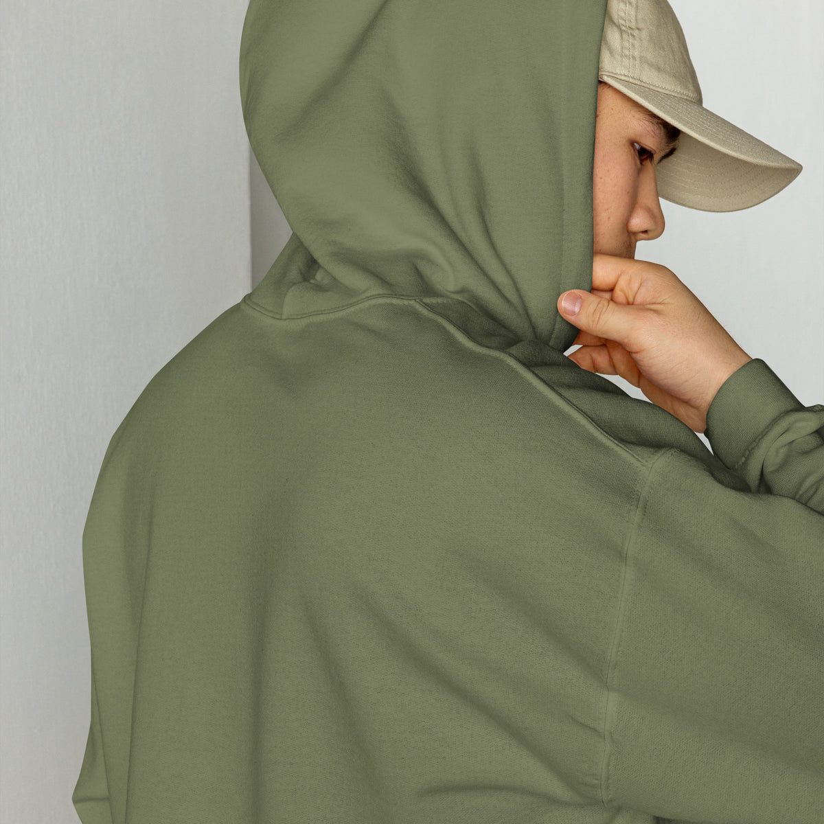 Sedelen Embroidered Hoodie Military Green