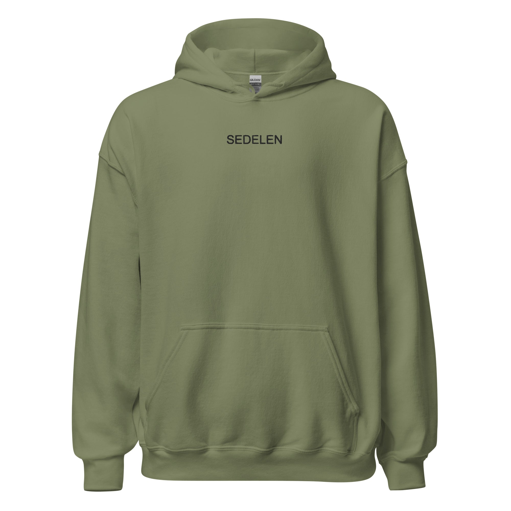 Sedelen Embroidered Hoodie Military Green