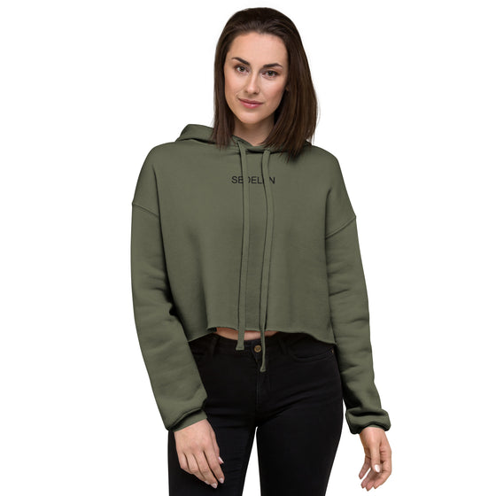 Sedelen Crop-Hoodie Military Green