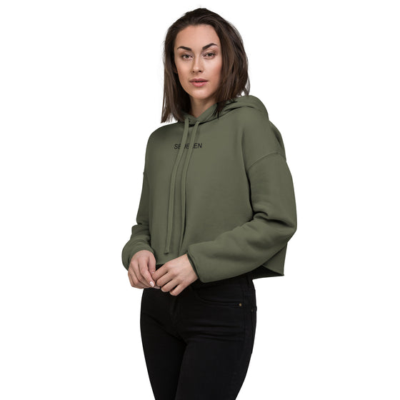 Sedelen Crop-Hoodie Military Green